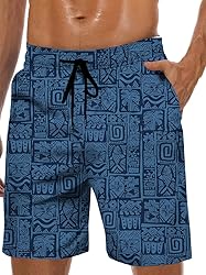 Men's Swim Trunks Hawaiian Bathing Mesh Lining Suit