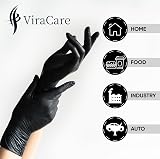ViraCare 100 x Black Vinyl Gloves Disposable Medium 1 Pack (100) view 2