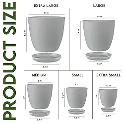 Utopia Home - Plant Pots Indoor with Drainage