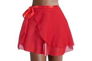 Wuchieal Lady's Sheer Wrap Skirt Ballet Skirt Ballet Dance Dancewear