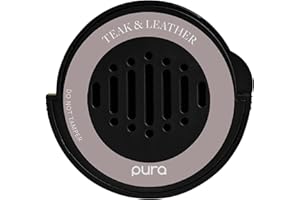 Pura Car Scent Refill - Fragrance for Pura Car Diffuser - Clean & Safe Luxury Diffuser Scent - Long-Lasting Fragrance for 30 Days of Aroma - Teak & Leather