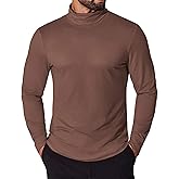 COOFANDY Men's Turtleneck T Shirt Long Sleeve Pullover Sweater Slim Fit Lightweight Thermal Undershirt Tops