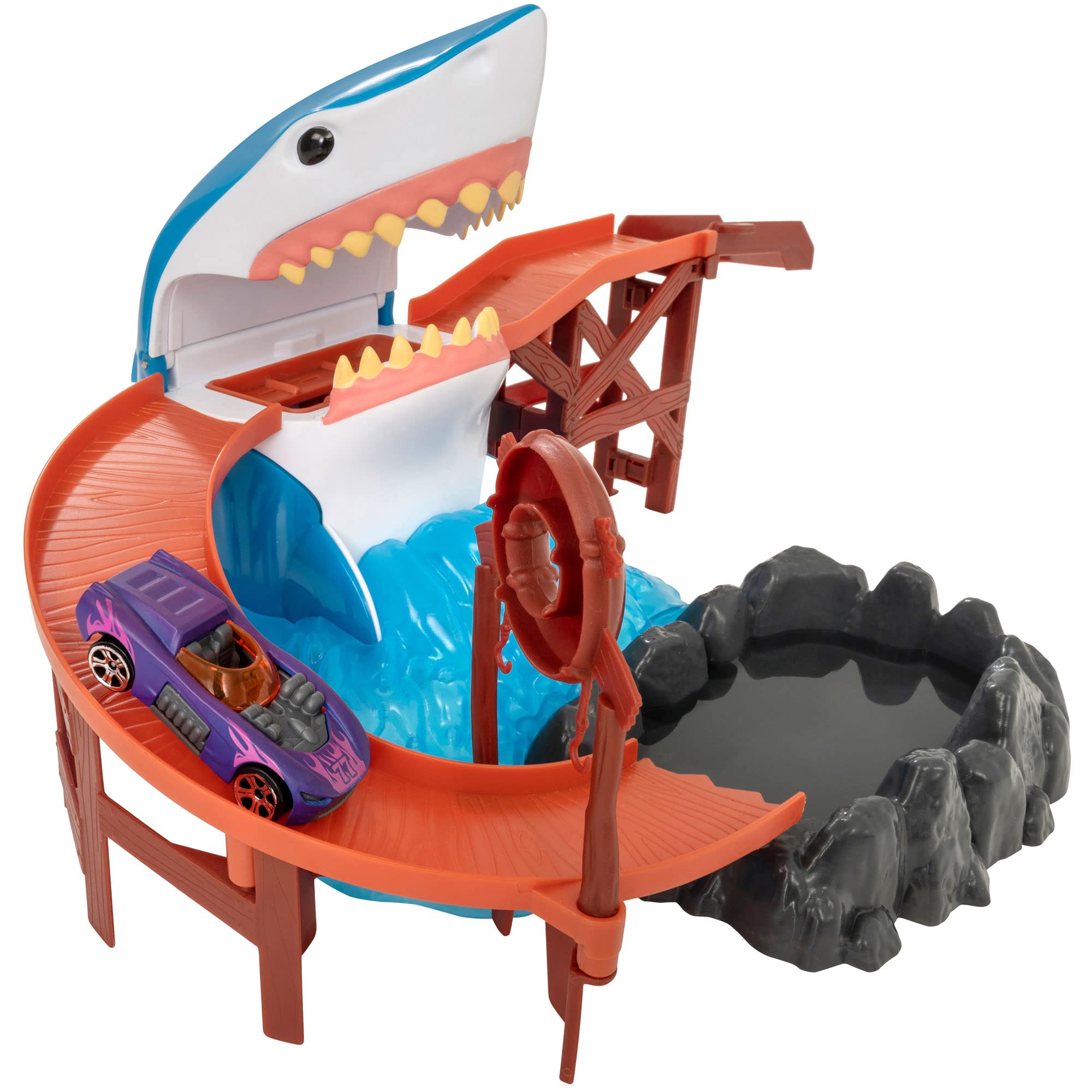 Teamsterz Colour Change Cars Shark Bite Playset | Shark Themed Colour Changing Cars & Track Set | Ideal Car Toys For Water & Bath Time | Kids' Play Figures & Vehicles Toy Car | Suitable For Ages 3+