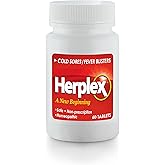 Herplex Premium Tablets | Helps Against Outbreaks & Cold Sores with No Side Effects | Helps to Quickly Ease & Reduce Symptoms of Cold Sore, & Fever Blisters | 60 Tablets
