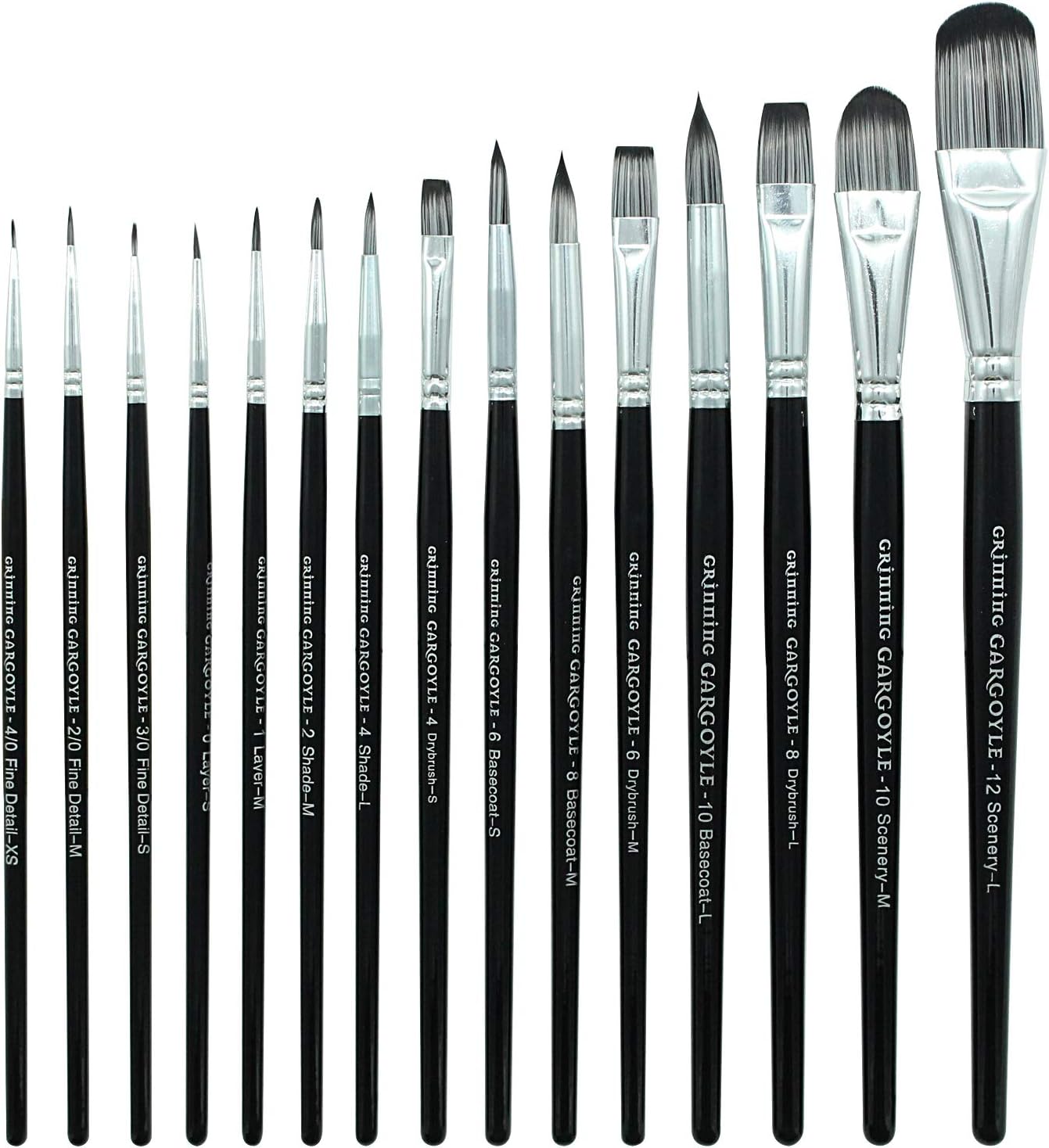 Acrylic Hobby Miniature Paint Brushes, 15 Precision Model Painting Brushes for Roleplaying Games and Wargaming Figures - Image 3