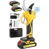 Electric Pruning Shears, Lopper 1.5-2.6 Inch,2 * 2000mAh 21V Battery, Professional Cordless Pruning Shears with LCD Display 1000W Brushless Motor Perfect for Tree Trimming Gardening, Garden Orchard