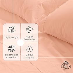 Linen Home 100% Cotton Percale Weave Fitted