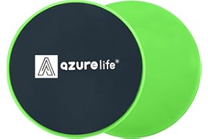 A AZURELIFE Exercise Core Sliders, Dual Sided Exercise Gliding Discs Use on Carpet or Hardwood Floors, Light and Portable, Pe