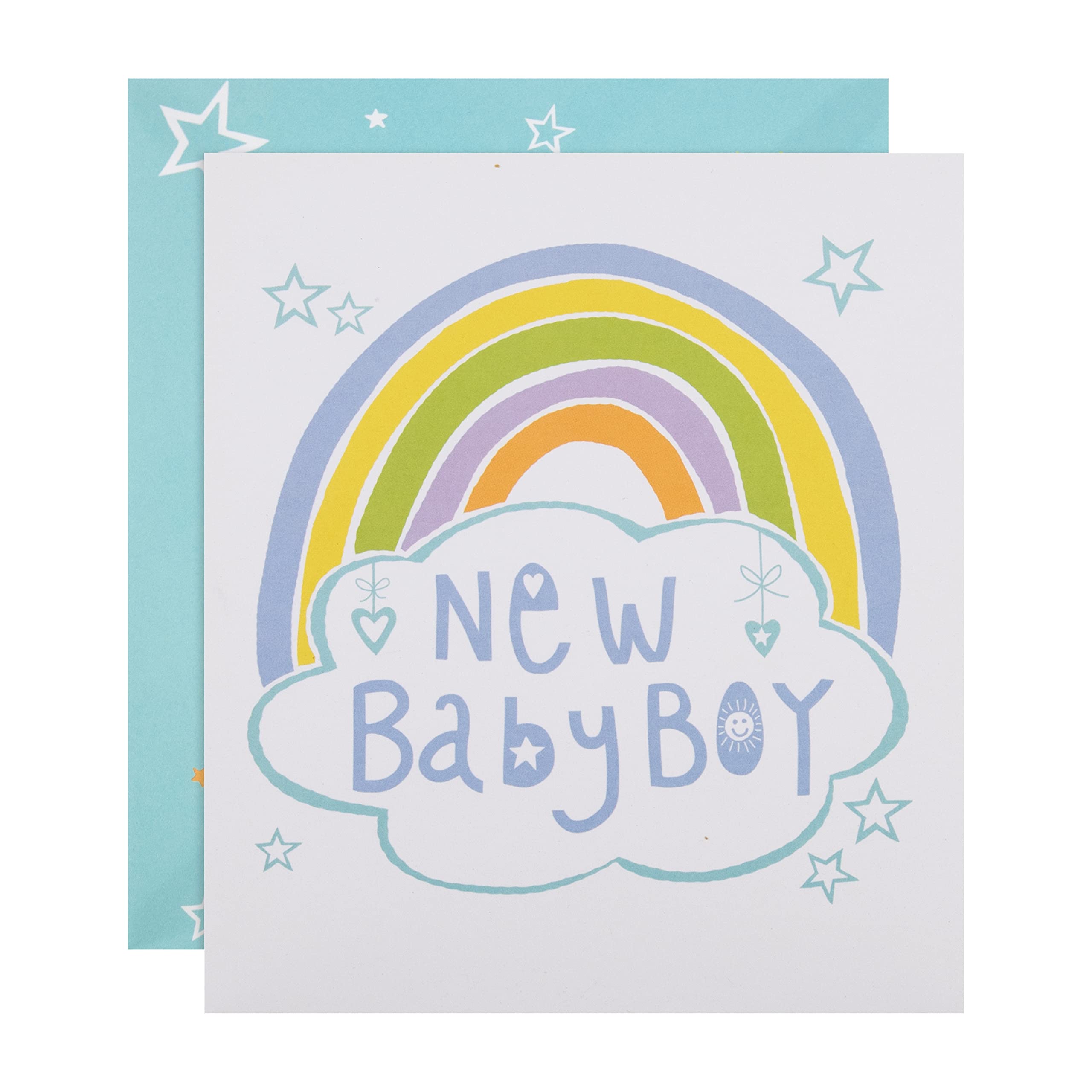 Hallmark Congratulations Baby Boy Card - Fun Rainbow Design