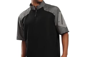 Holloway Raider Pullover Cage Jacket - Weather-Resistant Quarter Zip Athletic Wear with Sleeve Pocket