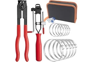 Zzyyldu CV Joint Boot Clamp Pliers Atv Axle Boot Clamp Pliers Cv Banding Tool With 10 Crimp Bands -Ear Type Extension For Most Cars