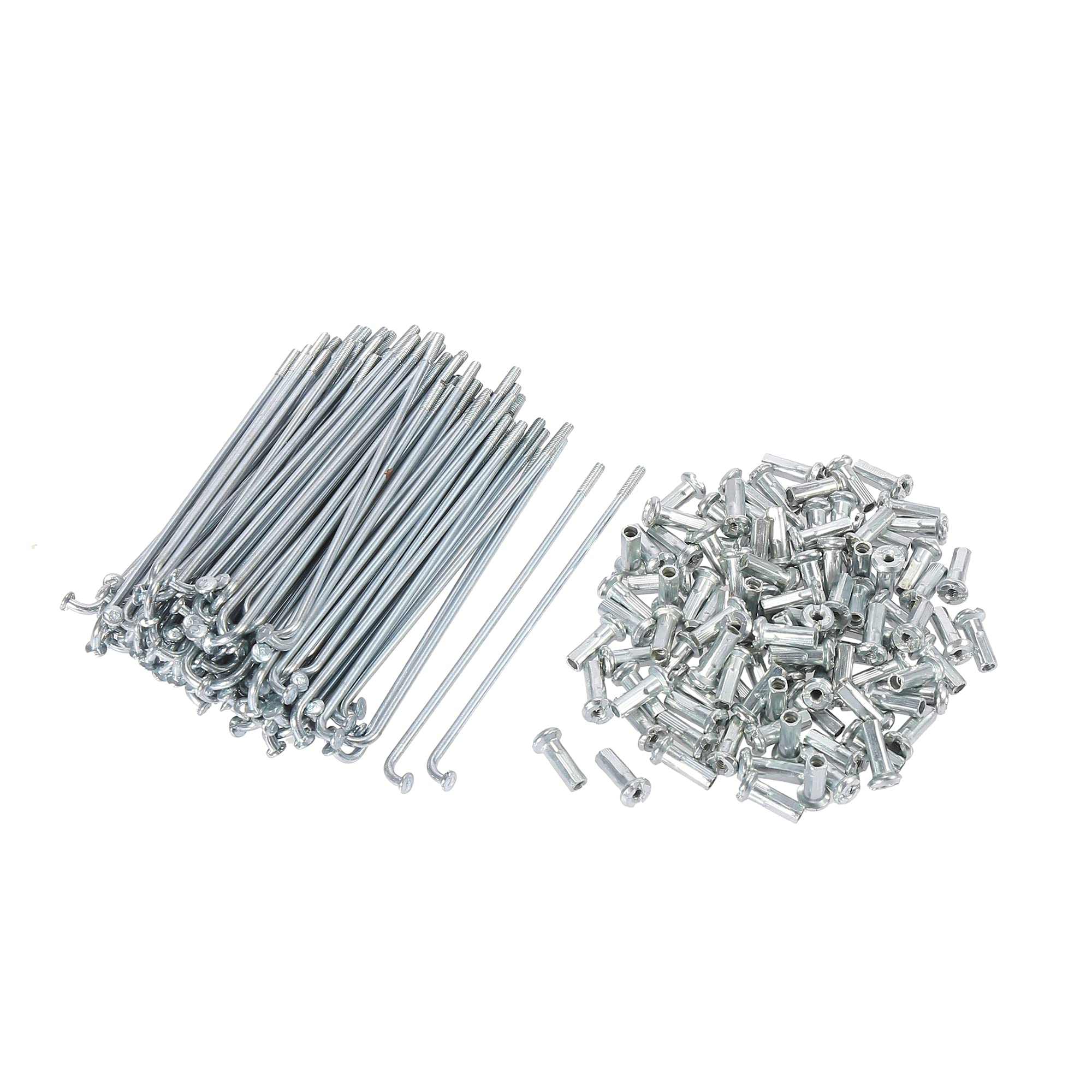 X AUTOHAUX 95pcs 14G J Bend 81mm x 2mm Bike Bicycle Spokes with Nipples Steel