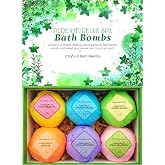 Bath Bombs Gift Set - 6 Individually Wrapped Aromatherapy Fizzies with Coconut and Essential Oils - Relaxing Spa Gift for Women - Set of 6 (2 Oz Each)