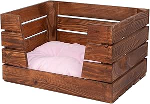 Moooble 1 Cama para Perros, Caja de Madera Mediana con diseño ...