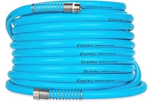 Camco EVOFlex 75-Ft Camper/RV Drinking Water Hose - Features Extra Flexible Design w/Stainless Steel Strain Relief Ends - Lea