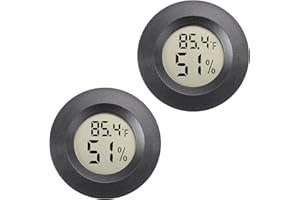 WEIMELTOY Mini Hygrometer Digital Thermometer Humidity Meter 2 Pack Hygrometer Thermometers Indoor/Outdoor Humidity Monitor Reptile Thermometer for Greenhouse Garden Cellar Fahrenheit(℉)/ Celsius(℃)