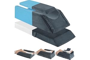 JOYWOO 4-Height Adjustable Leg Elevation Pillow – Memory Foam Wedge for Surgery Recovery, Knee & Ankle Injuries, Swelling Relief – Ergonomic U-Shaped Design, Washable Cover