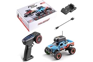 Hylukon Wltoys Mini RC Crawler, 1:64 Scale FPV RC Drift Crawler with HD Camera - 3-Speed, 22 Min Run, Gyro Stabilizer, LED Li