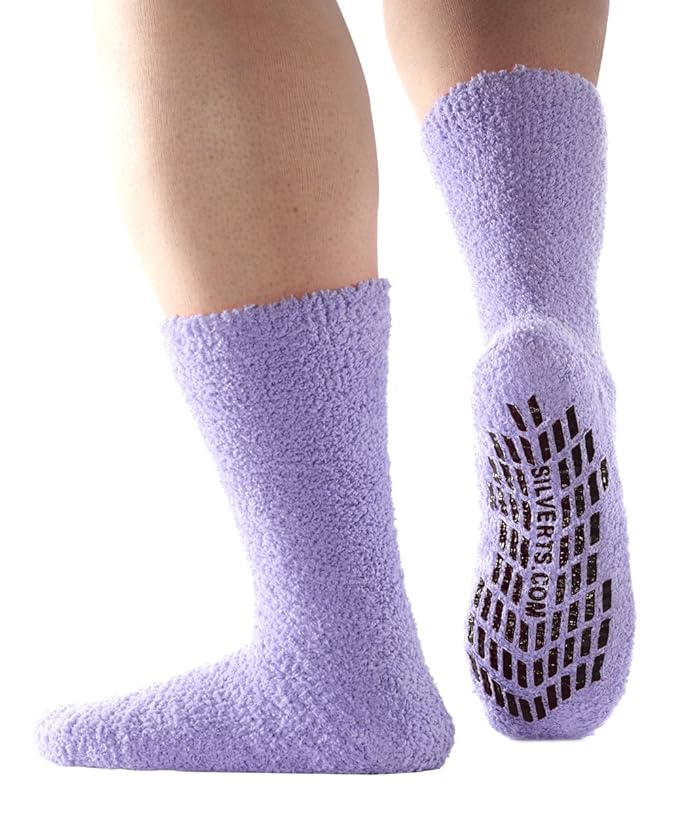 Large Bariatric Plus Size Slipper Socks Fuzzy Socks Hospital Socks Non