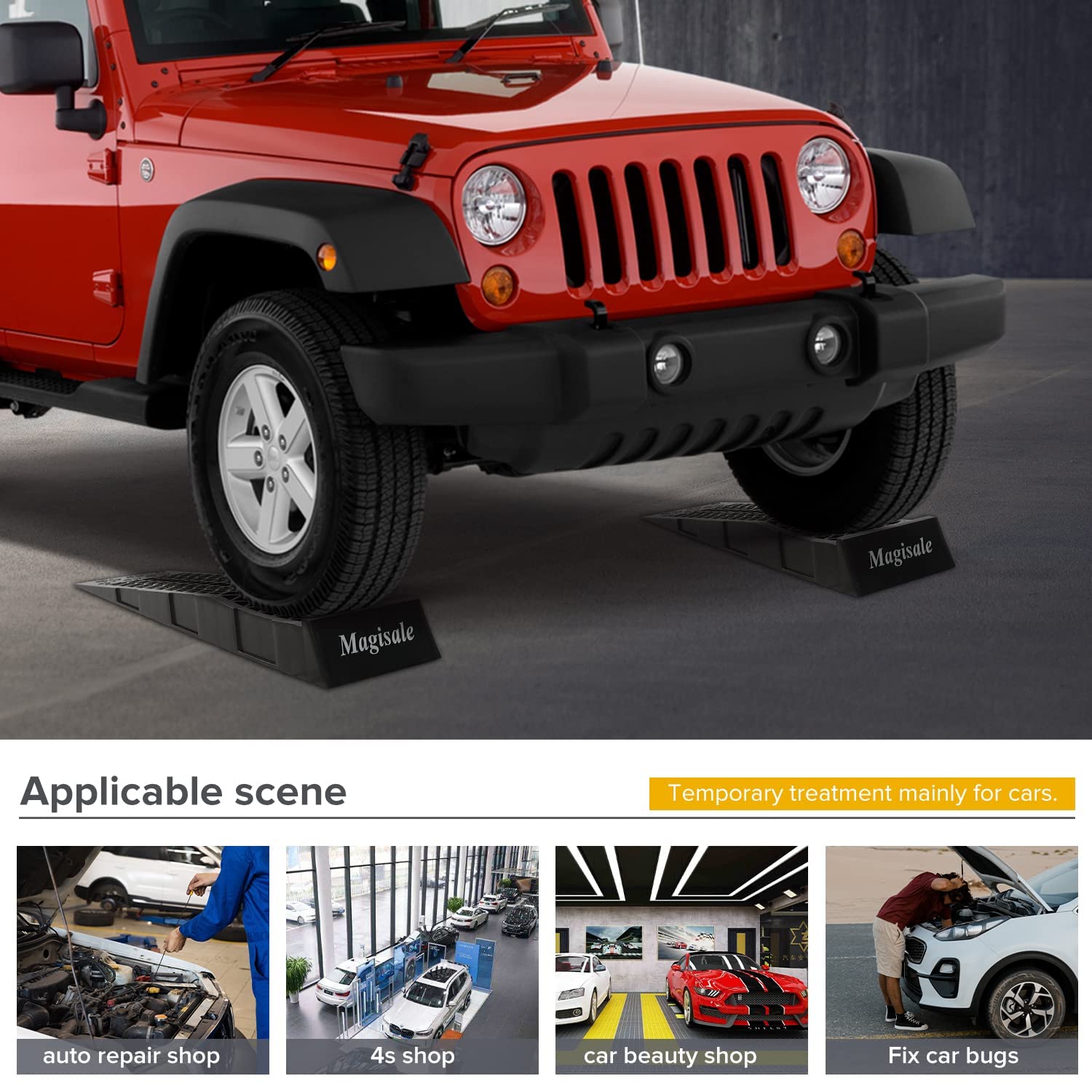 Mua Magisale Low Profile Plastic Car Service Ramps 6 Ton Heavy Duty ...