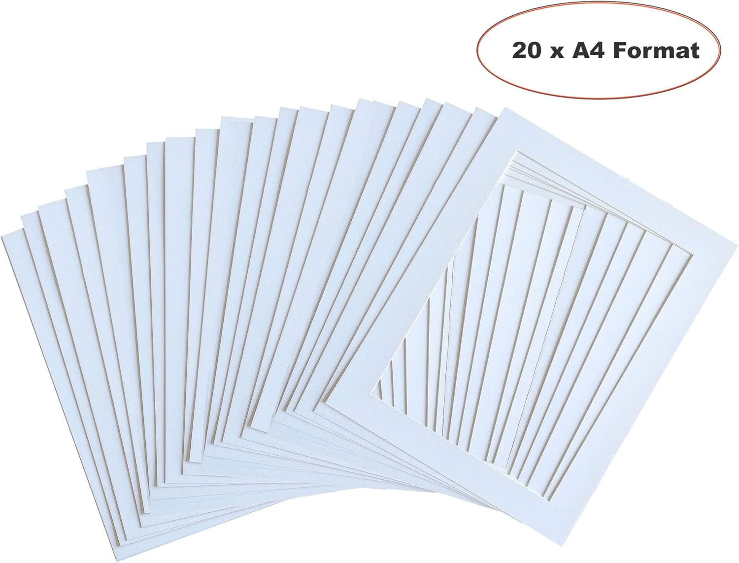 TUKA 20x Paspartú, DIN A4 Tamaño Exterior, Tamaño Abierto de los Paspartús 15x20cm. Blanco TUKA 20x Paspartú, DIN A4 Tamaño Exterior, Tamaño Abierto de los Paspartús 15x20cm. Blanco