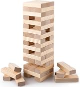 Grasshopper Games Giant Stack N Fall 54 Wooden Blocks Large Tumble Tower view 4