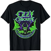Ozzy Osbourne Bat Circle Neon V2 Graphic Tees and T Shirts for Men and Women