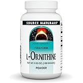 Source Naturals L-Ornithine Free Form Amino Acid Powder Supplement for Muscle Support* - 100 Grams