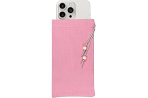 HAQuake EMF Cell Phone Sleeve fo Phone Pouch, High-Shield EMF Blocking Pouch, 100% Silver Fibers forDigital Security, Signal Blocking, Anti-EMP Radiation Bag for Privacy Protection. (Pink)