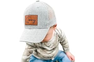 Custom Toddler Baseball Cap, Personalized Adjustable Toddler Snapback Hat Name Trucker Hat Infant Baby Child Kids Dad Son Mat