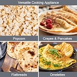 Quest 34400 2-in-1 Popcorn & Crepe Maker 8 Inch Non-Stick Pan Black/Transparent view 4