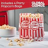 Global Gizmos Hot Air Popcorn Maker 1200W Red 4 Bags Included view 2