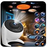 FlyLily Galaxy Projector for Bedroom, 13 in 1 Planetarium Star Projector with Solar System &amp; Constellation, 360&deg; Rotating Galaxy Light Projector, Space Night Light Projector for Kids Adults Gifts