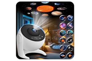 Yoyorule Galaxy Projector for Bedroom, 13 in 1 Planetarium Star Projector with Solar System & Constellation, 360° Rotating Ga
