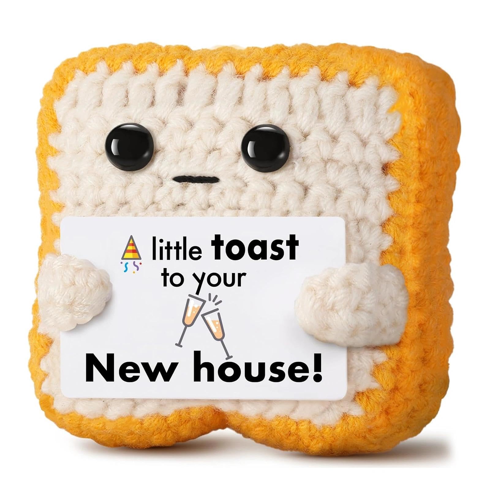 Vexilon Housewarming Gift, Little Toast to Your New House, Crochet Toast, Cotton Yarn Congratulations Gifts, Housewarming Gifts, for New Home Decor, Warming Party
