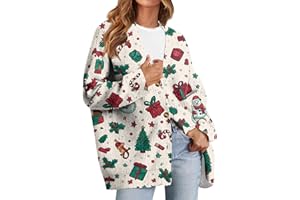 COTECRAM Christmas Sweaters for Women 2025 Fall Fashion Oversized Knit Open Front Lightweight Cardigans Holiday Xmas Clothes