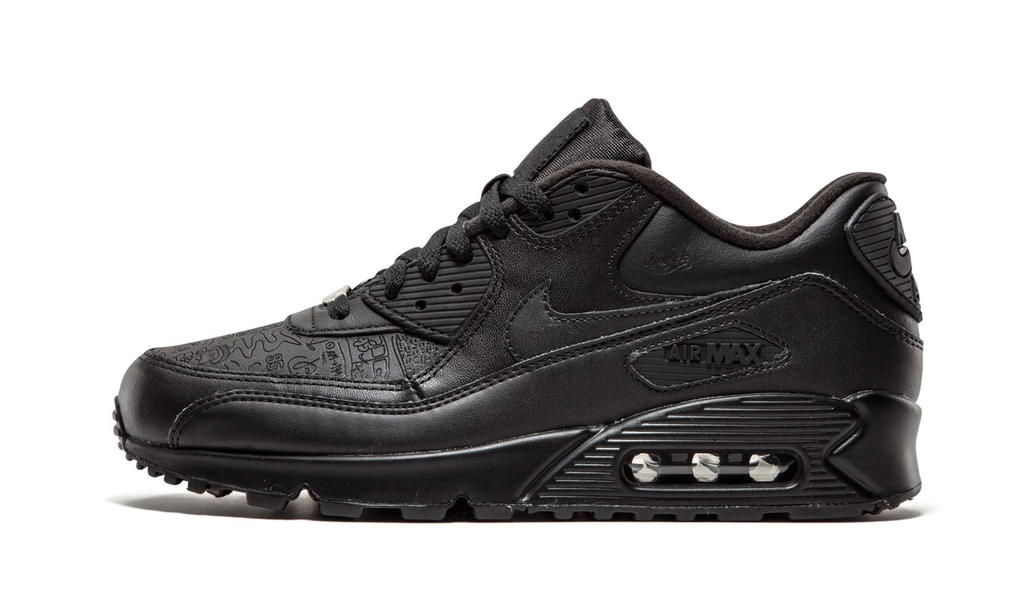 nike air max 90 black leather mens