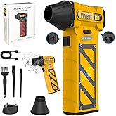 Electric Air Duster-Compressed Air Duster,60mph Wind Stepless Speed Canned Air for PC/Compute/Electronics/Home&Car Cleaning, 150000RPM Air Blower to Spray Air Can Dust Off Keyboard Cleaner (Yellow)