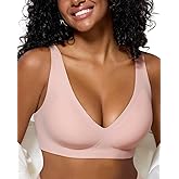 As Fairy Bras for Women Deep V Seamless Wireless Support Lift No Underwire Plunge Bralettes Full Coverage Push Up Bra