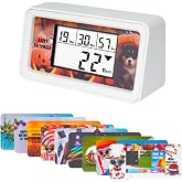 NInE-ROnG 9999-Day Countdown Clock with 10 Cards for Wedding and Vacation | Shows total days, hours, minutes and seconds; 10 swappable paper themes, magnetic frame, 12/24-hour clock, 1-minute alert