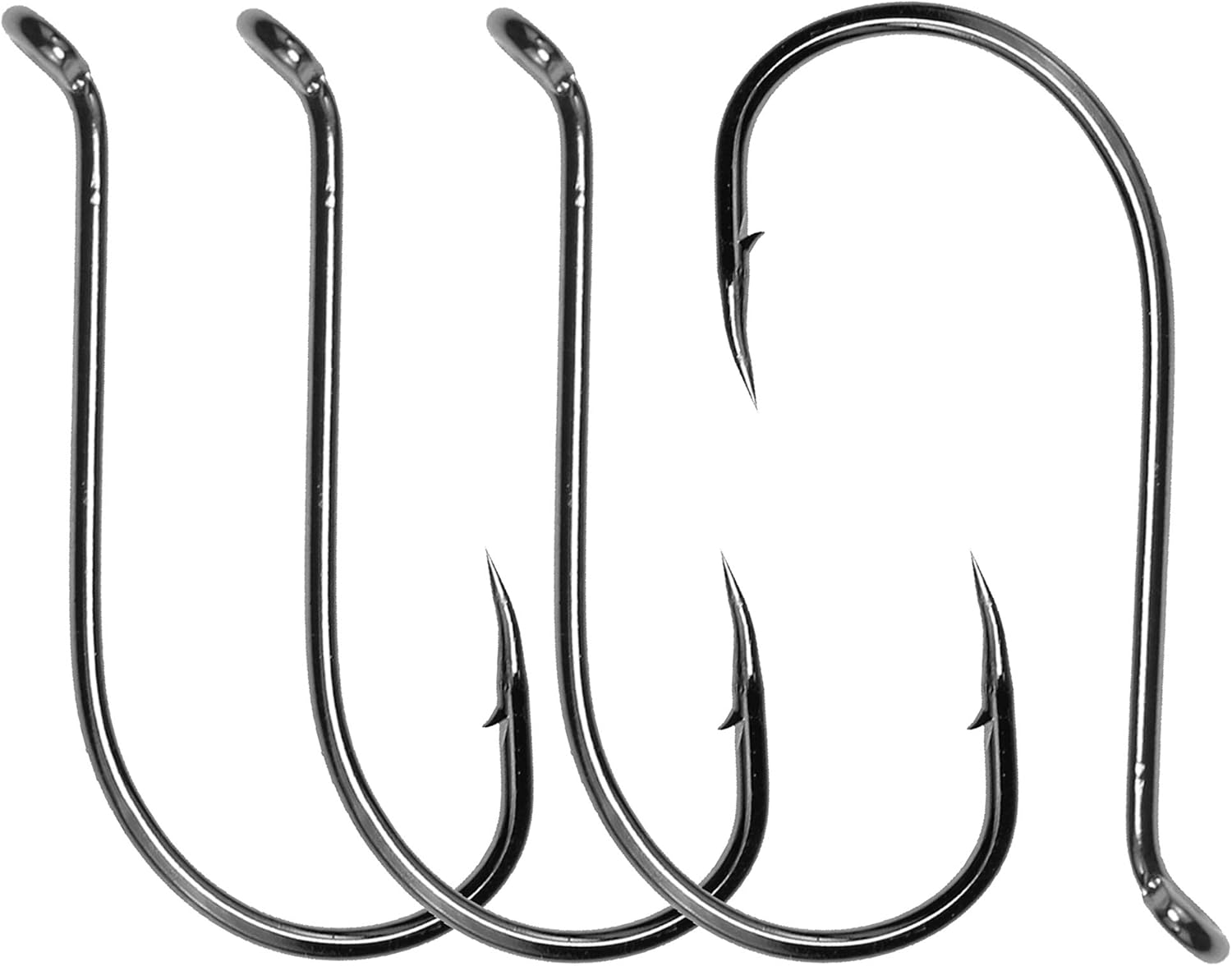Shaddock Fishing 100 Pcs Sharp Octopus Hook Sport Circle Fishing Hooks High Carbon Steel Fishing Jig Hook Black Fishhooks for Fresh/Salt Water - 13 Sizes