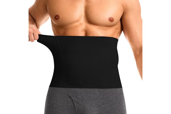 Gleefeat Mens Waist Trimmer Trainer Shapewear Tummy Control Compression | Men Flat Belly Waist Cincher With Back Support Slim