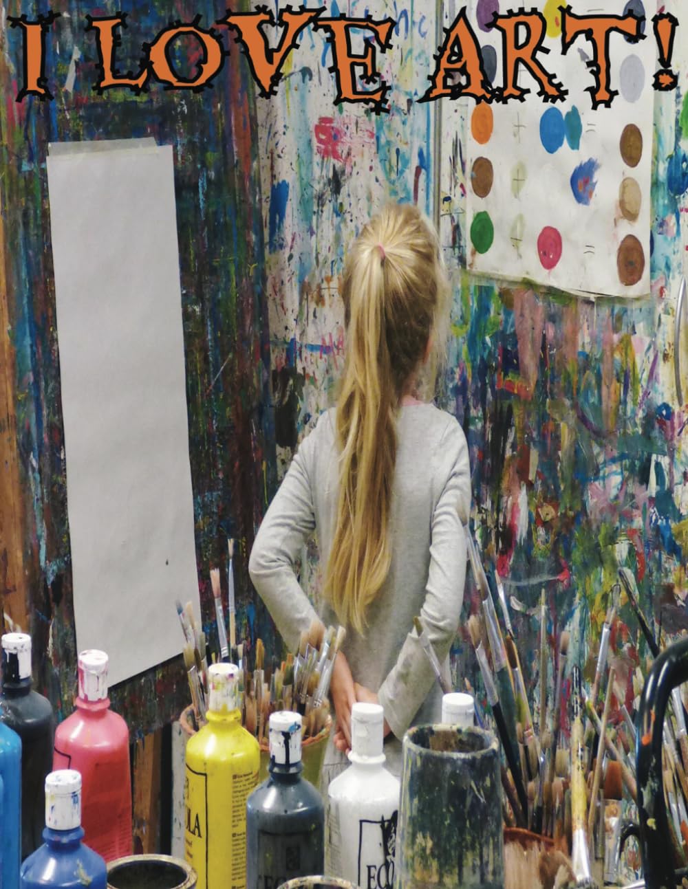 I love art: Sketchbook: Drawing notebook with two pages of suggested art drawings, Drawing Book (size 8.5 x 11) (Sketchbook For Kids)