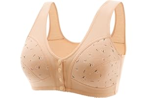 MAISDGOP Sports Bras for Women Front Close Button Cotton Bra Comfy No Wire Buckle Underwear Casual Sexy Breathable Lingerie