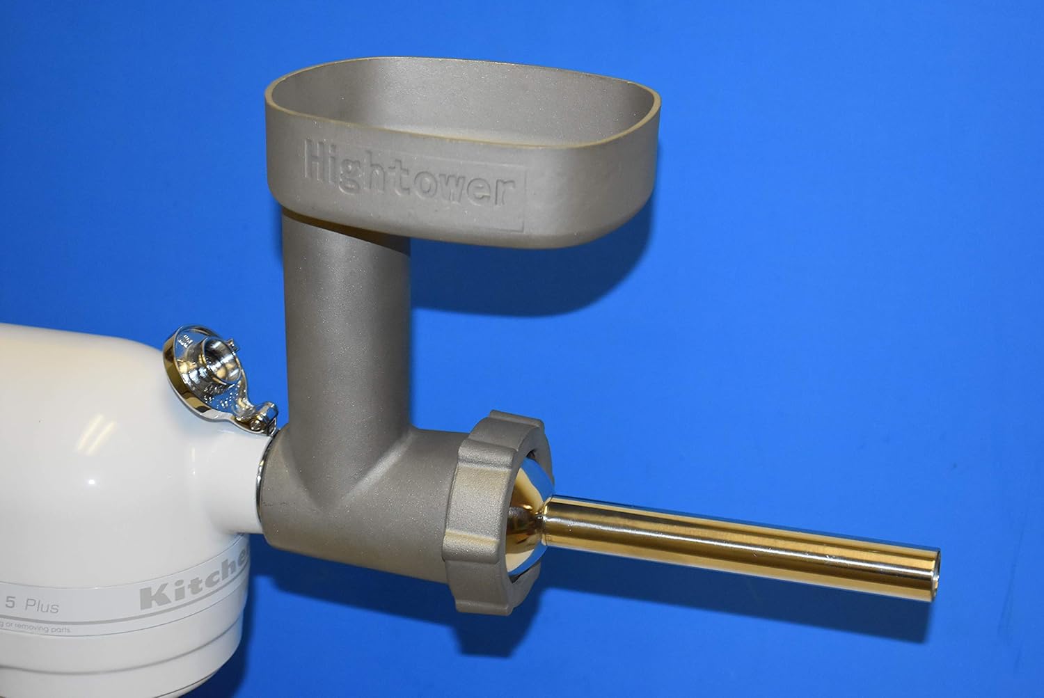 Solid Stainless Steel meat grinder for Kitchenaid mixer HEAVY duty. Weighs 5 lbs