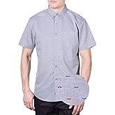 Visive Hawaiian Shirts for Men Short Sleeve Button Down/Up Mens Shirt Grey Mustache Big 2X