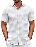 COOFANDY Mens Short Sleeve Casual Button Down