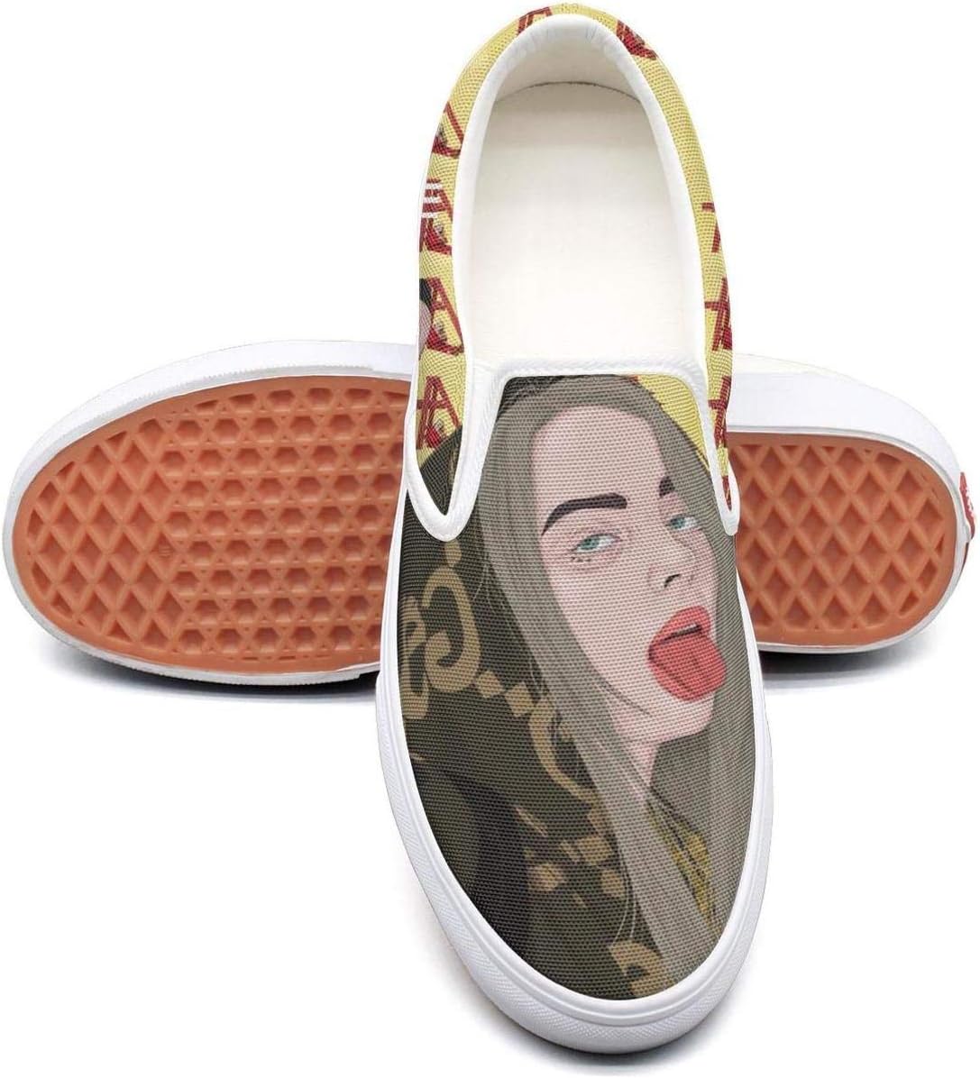 Billie-Eilish Classic Canvas shoes Slip On Skate Sneakers men Fashion Print Original Durable shoe