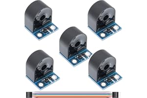 DAOKI 5 pcs 5A ZMCT103C Range Single Phase Micro Current Transformer Module Current Sensor AC Active Precision Output Board with Dupont Line for Arduino 5A Max 3000V Measure Epoxy Resin