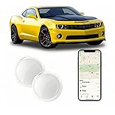 2 Pack Mini GPS Tracker Tags [Apple MFi Certified] Pair with Apple Find My (iOS Only) Global Real Time Car Tracking Devices Smart Air Bluetooth Tracker Key Finder Item Locator for Vehicles Pet Luggage